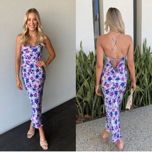 Sofia the Label Isabelle Slip Dress Floral Midi